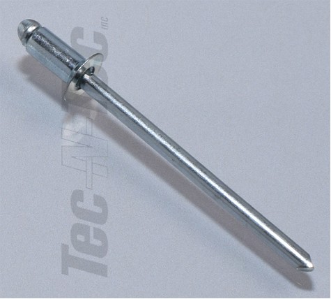 STEEL BLIND RIVET HEAD 120° DIAMETER 1/8 X 1/8 MAX. GRIP, Canada