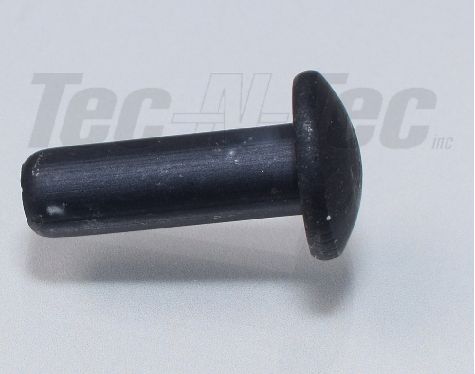 6053 ALUMINUM SOLID RIVET 1/4 X 3/4 MUSHROOM, BLACK