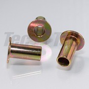 3/16 X 7/16 Semi Tubular Rivet Brass Brake Lining Flat 3/8 Head 50 Pieces 