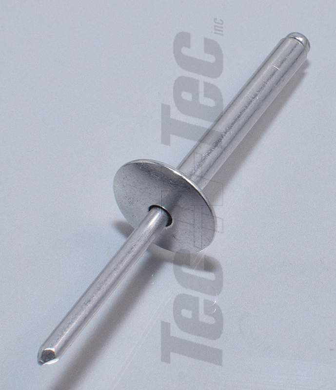 Large Flange Pop Rivets 1/8" x 3/16" Aluminum Body Steel Mandrel Qty 100 4-3 