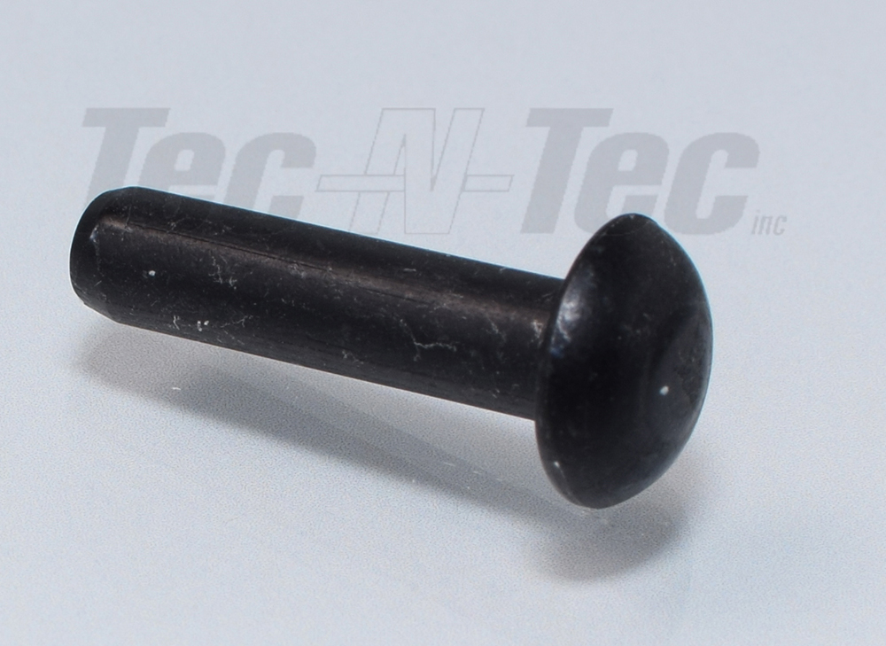 ALUMINUM 6053 SOLID RIVET 1/4 X 1" MUSHROOM HEAD, BLACK